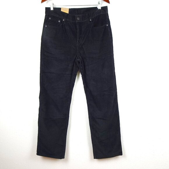 Levi's Corduroy Jeans Women's Size 29x30 Black Straight Leg Relaxed - Picture 1 of 13